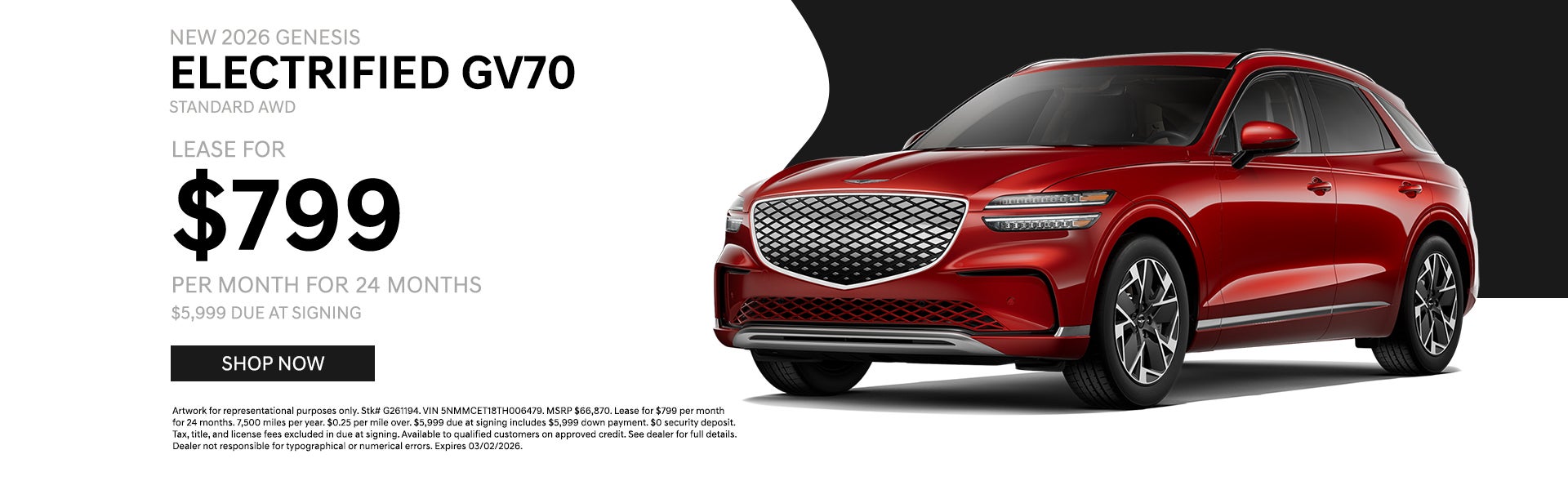 Electrified GV70 Lease Offer