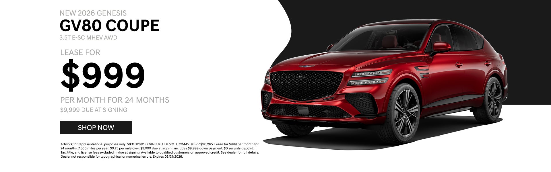 Genesis GV80 lease incentive