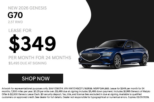 Genesis G70 lease incentive