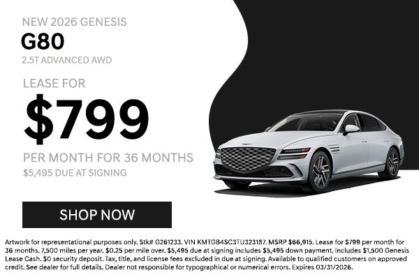 Genesis G80 lease incentive