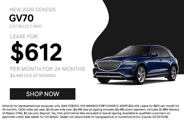 Genesis GV70 lease incentive