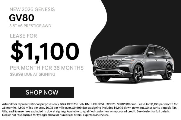 Genesis GV80 lease incentive